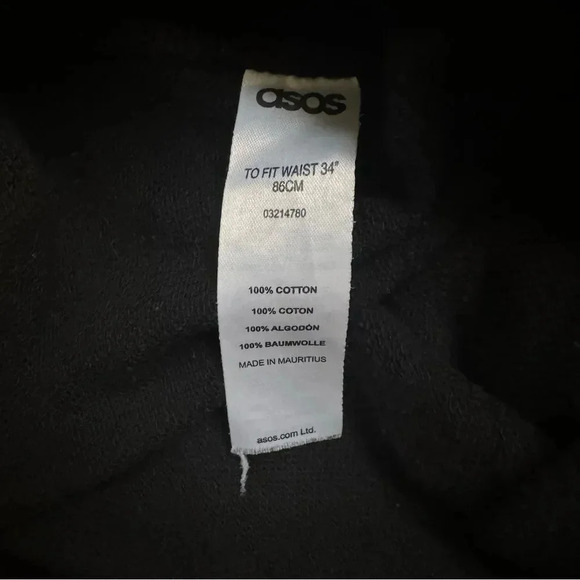 ASOS Black Sports Shorts Cotton Drawstring Workout Gym W34 - Picture 6 of 6